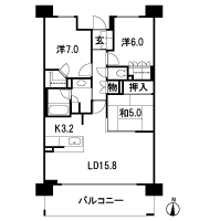 Floor: 3LDK + WIC, the area occupied: 81.3 sq m