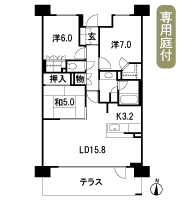 Floor: 3LDK + WIC, the area occupied: 81.3 sq m