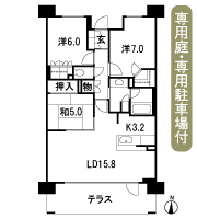 Floor: 3LDK + WIC, the area occupied: 81.3 sq m