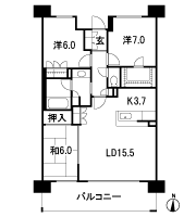 Floor: 3LDK + WIC, the occupied area: 85.78 sq m