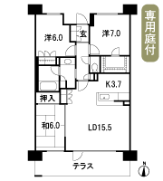 Floor: 3LDK + WIC, the occupied area: 85.78 sq m