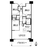 Floor: 3LDK + WIC, the occupied area: 68.87 sq m