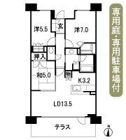 Floor: 3LDK + WIC, the occupied area: 76.26 sq m
