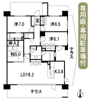 Floor: 4LDK + WIC, the occupied area: 105.86 sq m