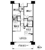 Floor: 3LDK + WIC, the occupied area: 70.84 sq m