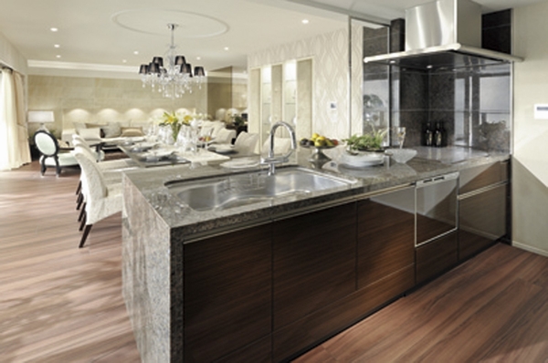 Face-to-face system kitchen which employs the all-electric system. Including IH cooking heater, Dishwasher, water filter, Wide sink, Also equipped, such as slide cabinet. It is popular to visitors high-quality interior specifications and high-performance equipment