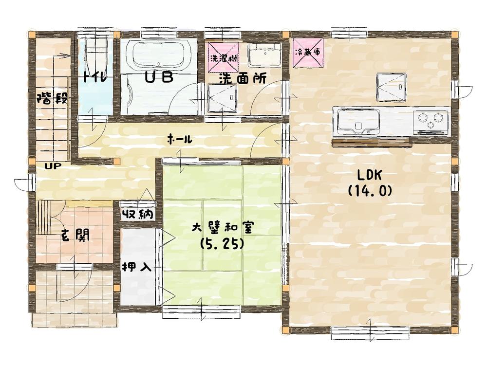 Building plan example (introspection photo). Building plan example (2) (1st floor)
