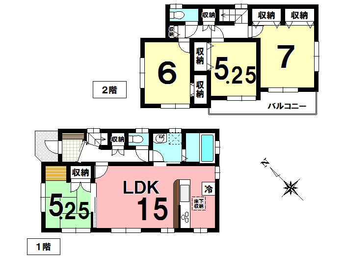 Floor plan. 21,800,000 yen, 4LDK, Land area 116.29 sq m , Building area 96.05 sq m