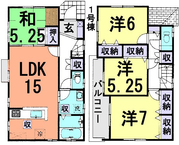 Floor plan. 21,800,000 yen, 4LDK, Land area 116.29 sq m , Building area 96.05 sq m