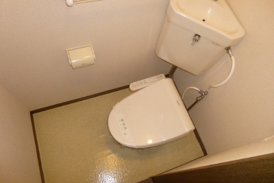 Toilet. Hot water cleaning function with toilet seat