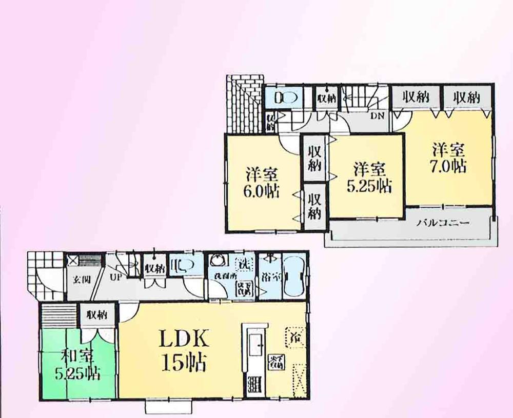 Floor plan. 21,800,000 yen, 4LDK, Land area 116.29 sq m , Building area 96.05 sq m