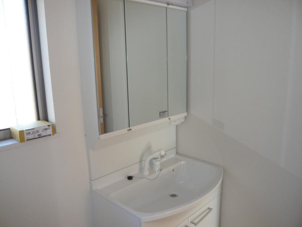 Wash basin, toilet. Bathroom vanity