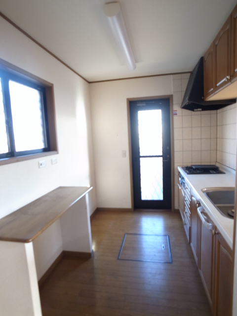 Kitchen. Little desk is also happy. 