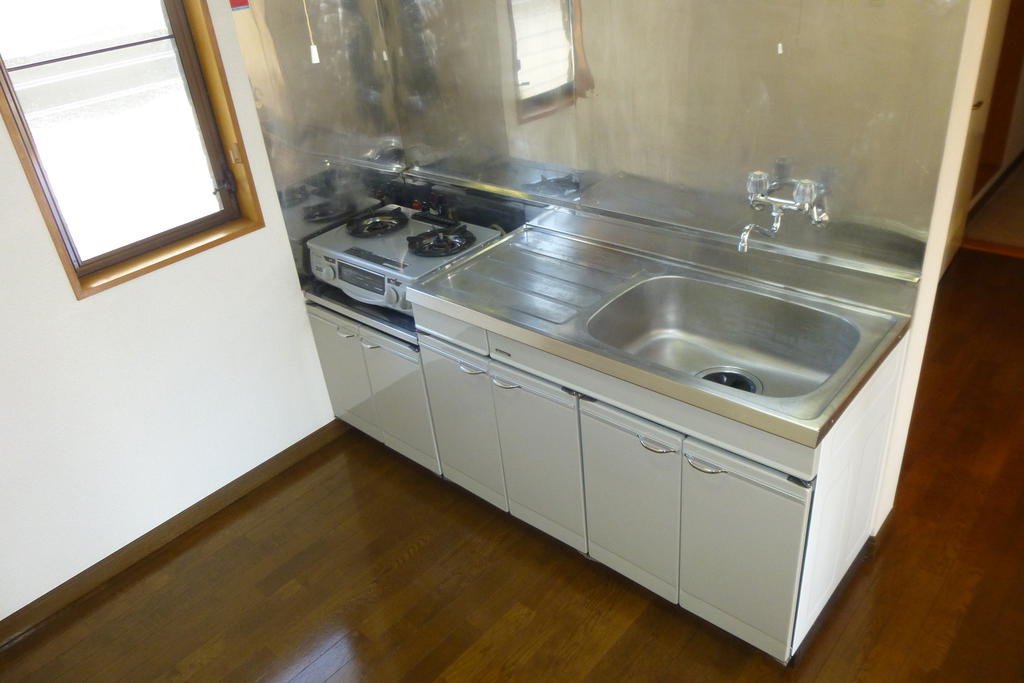 Kitchen. There is a window in the kitchen