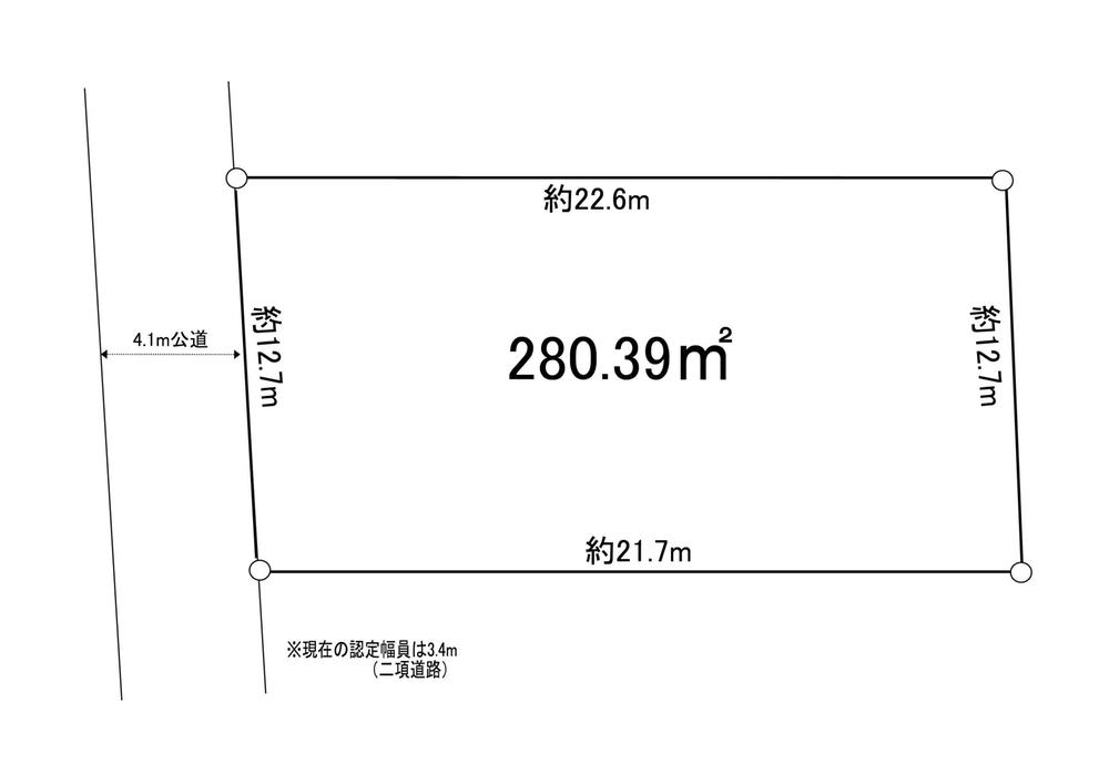Compartment figure. Land price 12.3 million yen, Land area 280.39 sq m