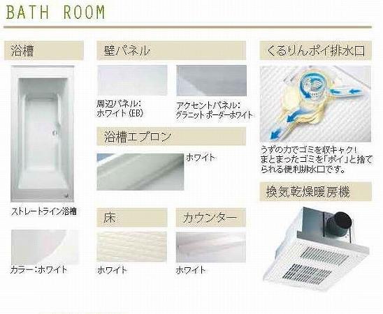 Same specifications photo (bathroom). 4 Building Specifications (with bathroom heating ventilation dryer construction)