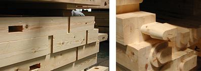 Construction ・ Construction method ・ specification. Efficient system main structural timber which was also thought attention to gently close to the environment, Before the construction of in the field cut to the raw materials, such as factory ・ Adopt a processing subjected to a "pre-cut system". To achieve a reduction of costs and construction period, It eliminates the variation of such quality of hand processing. Also, This construction method to suppress the occurrence of end material and dust in the field, Environment-friendly, Friendly to humans and the earth to live, We try in the future of home building