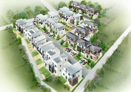 Cityscape Rendering. 23 House of new homes ~ It is born a new bond from this "city"