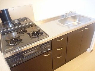 Kitchen. It is the third-burner stove in the kitchen. 