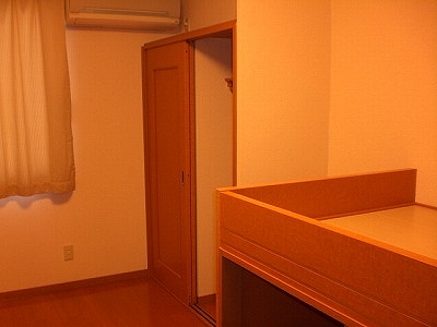 Living and room. There is a bed of equipping