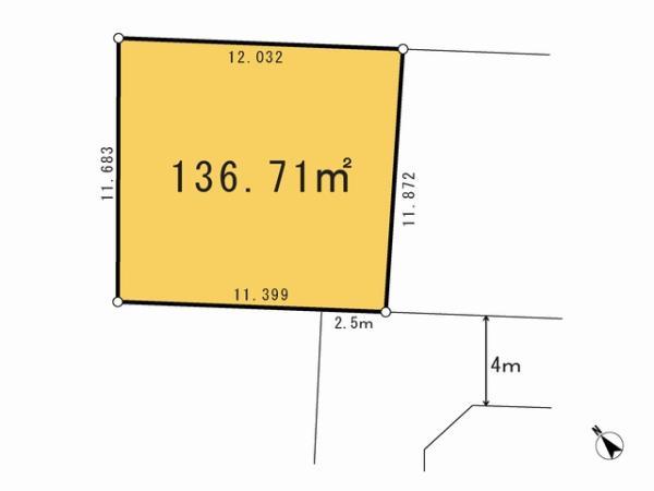 Compartment figure. Land price 8.8 million yen, Priority to the present situation is if it is different from the land area 136.71 sq m drawings