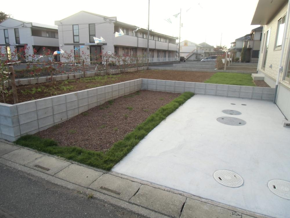 Parking lot. Example of construction. 