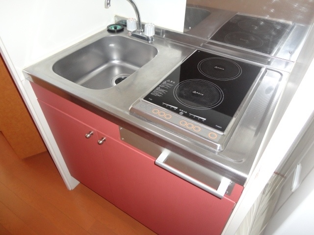 Kitchen. Recommended for self-catering school in the two-burner stove