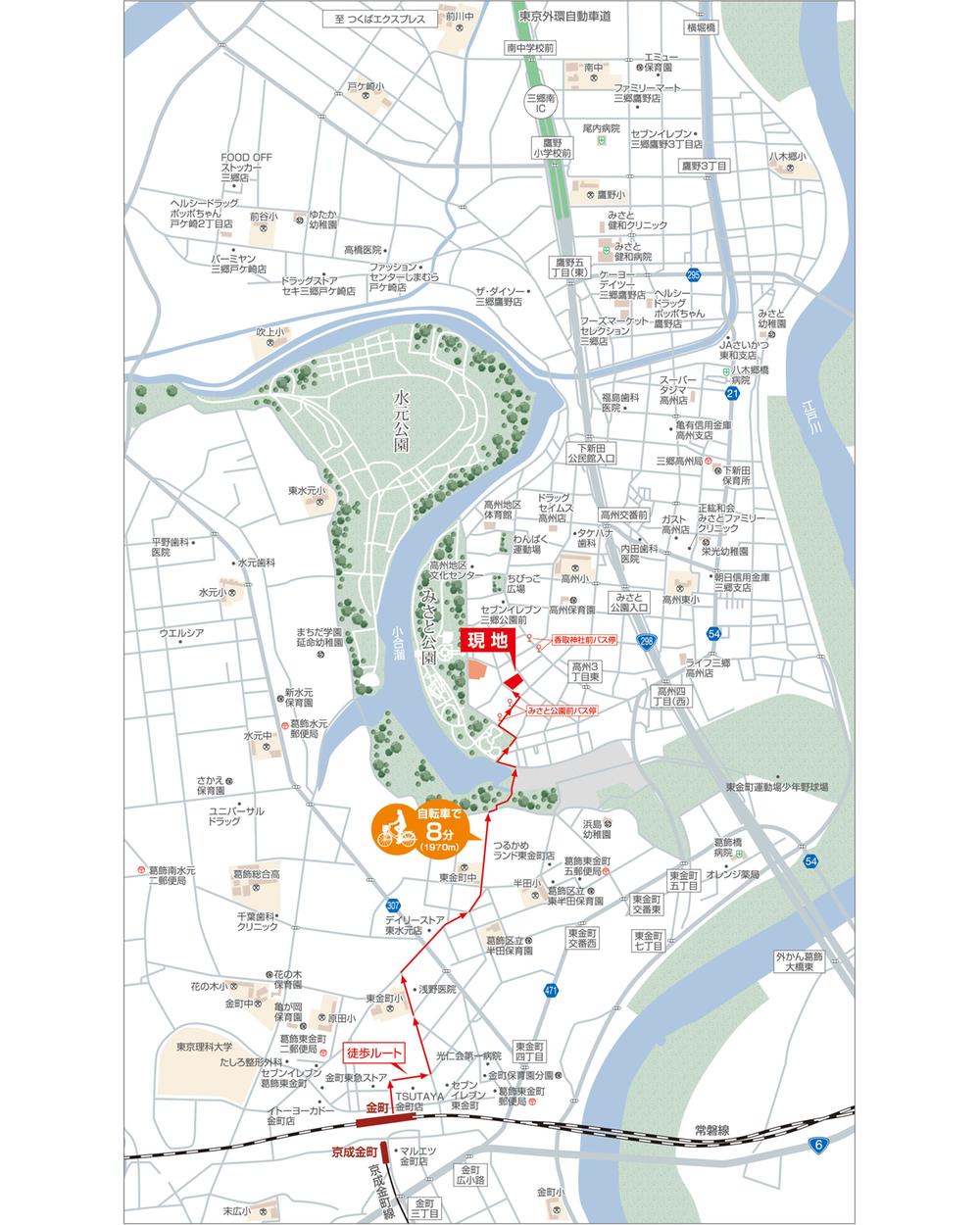 Local guide map. Full commercial facility, Green is also full of rich living environment