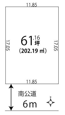 Compartment figure. Land price 34,430,000 yen, Land area 202.19 sq m