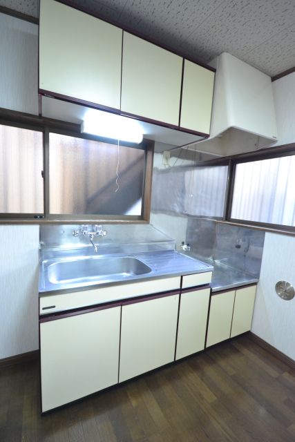 Kitchen. There is a window in the kitchen ventilation good