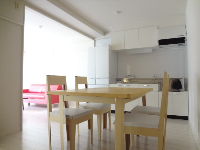 Living and room. Furniture arrangement example