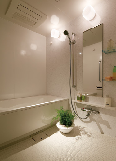 Bathing-wash room.  [Bathroom] And it kept on the same principle as a thermos, Adopt a less warm tub cold hot water even in winter.