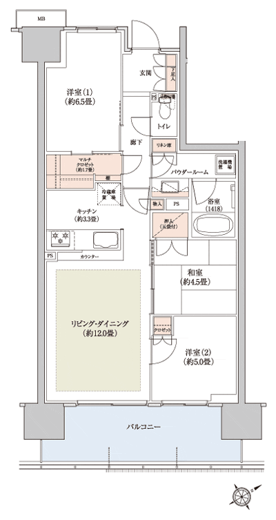 Floor: 3LDK + MC, occupied area: 70.69 sq m, Price: 33,600,000 yen, now on sale