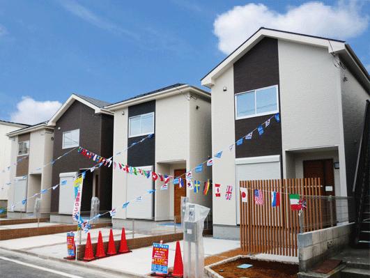 Local appearance photo. Same specifications construction cases Tsukuba Esk press line "Misato center" Station 8-minute walk of the good location! Why not to start a new life in a new town that has been readjustment?