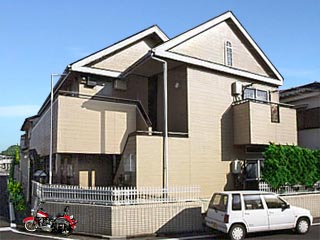 Building appearance. Sunny