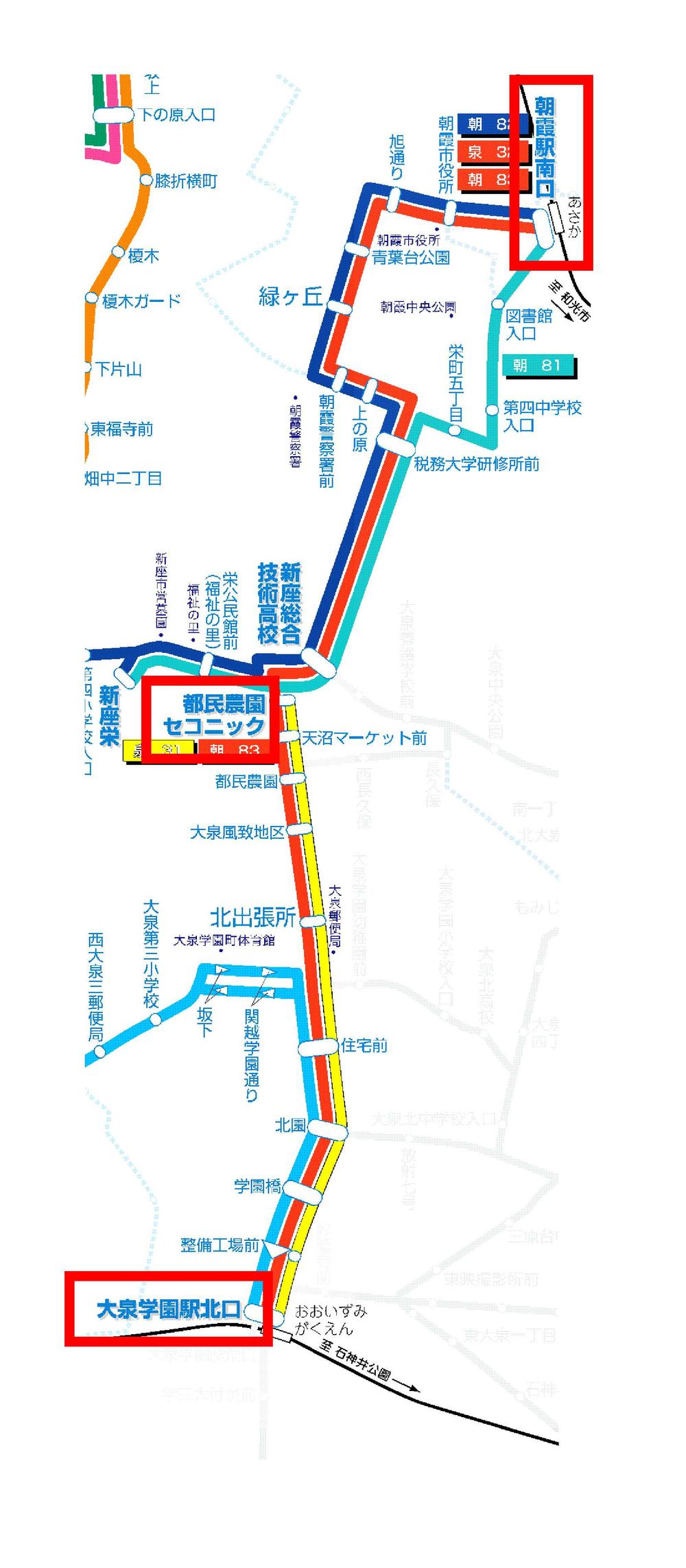 route map. Seibu route map