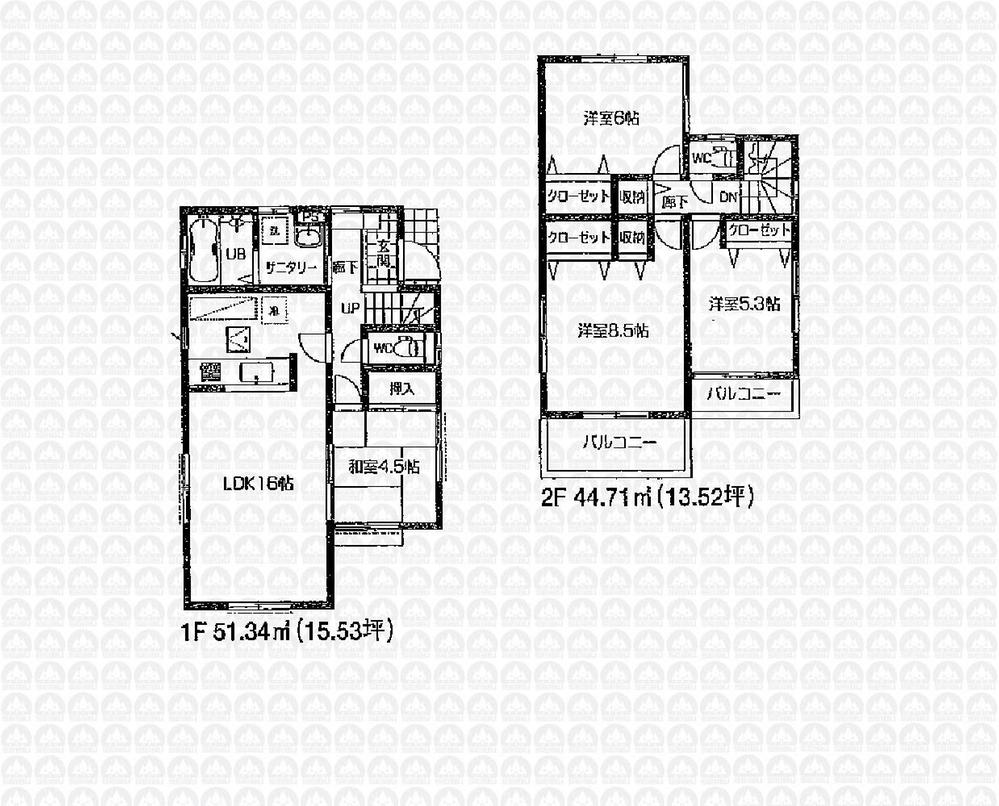 Floor plan. 35,800,000 yen, 4LDK, Land area 100.09 sq m , Building area 96.05 sq m floor plan