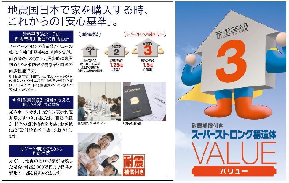 Other. Super Strong structure Value (SSV) 1.5 times the Building Standards Law "seismic grade 3" equivalent of seismic design
