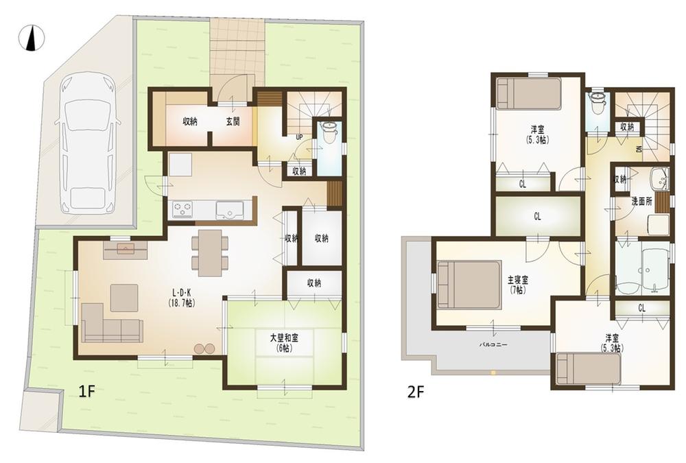 Floor plan. 42,300,000 yen, 4LDK, Land area 126 sq m , Building area 110.75 sq m plan view