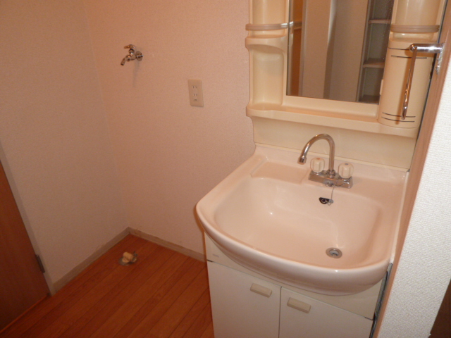 Washroom. It is a photograph of another room