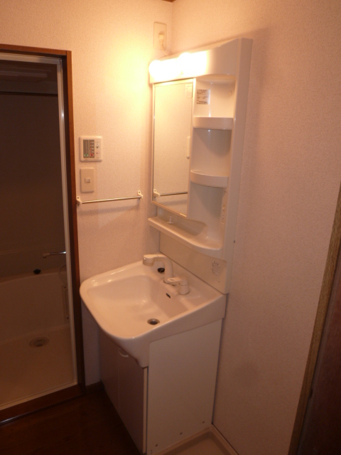 Washroom. It is a photograph of another room