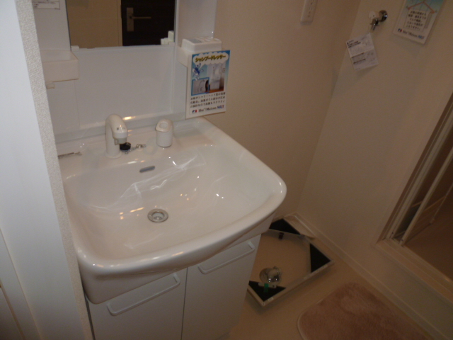 Washroom. Photos of the model room is