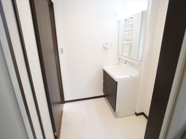 Wash basin, toilet. Convenient shampoo basin with vanity