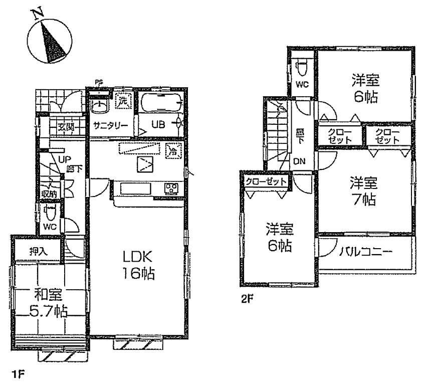 Floor plan. (4 Building), Price 35,800,000 yen, 4LDK, Land area 110.79 sq m , Building area 95.22 sq m