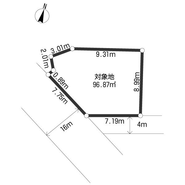 Compartment figure. Land price 23.8 million yen, Land area 96.87 sq m