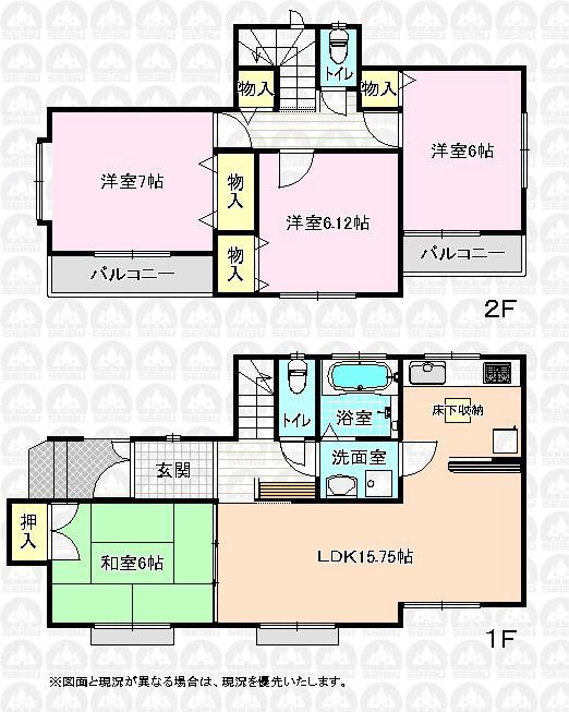 Floor plan. 28.8 million yen, 4LDK, Land area 103.09 sq m , Building area 96.05 sq m