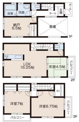 Floor plan. 34,800,000 yen, 3LDK + S (storeroom), Land area 67.15 sq m , Building area 115.09 sq m floor plan