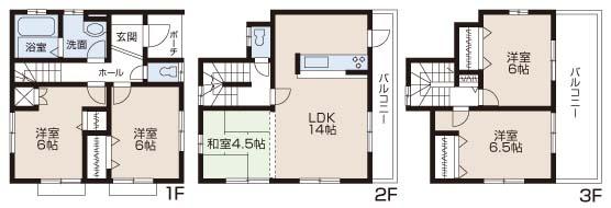 Floor plan. (1 Building), Price 29,800,000 yen, 5LDK, Land area 80.02 sq m , Building area 103.5 sq m