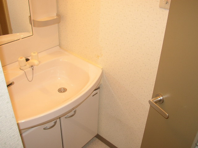 Washroom. It is a photograph of another room