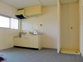 Kitchen. Dining space is wide